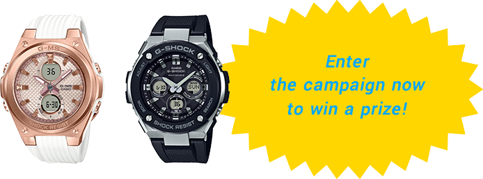 Enter the campaign now to win a CASIO watch!
