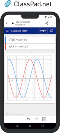 to display ClassWiz formulas and graph on ClassPad.net