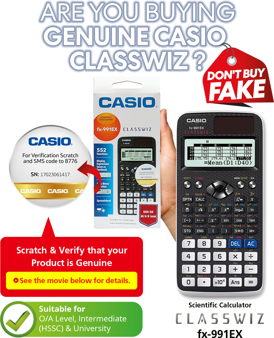 ARE YOU BUYING GENUINE CASIO CLASSWIZ?