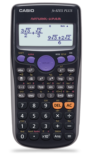 Casio Fx-82es Natural Textbook Display Scientific Calculations Calculator with 252 Functions 